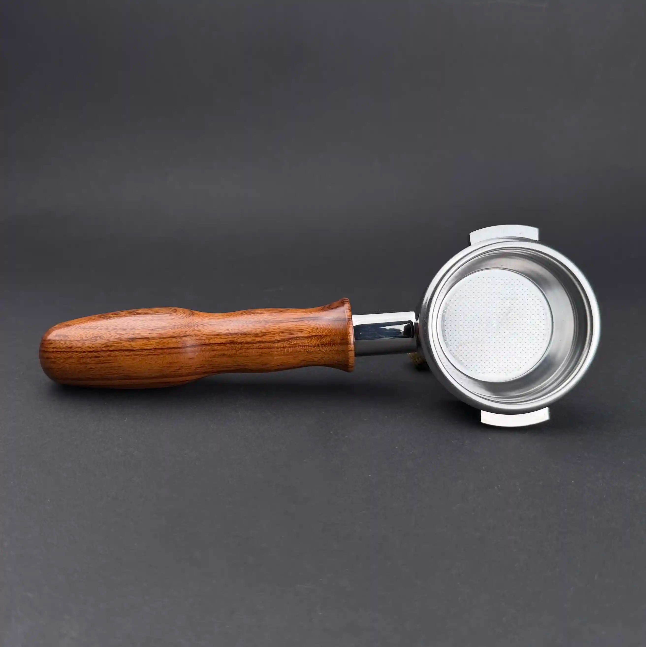 Bottomless Portafilter 58mm Avlangt treverk